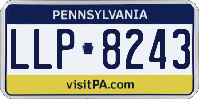 PA license plate LLP8243