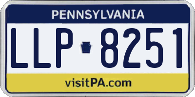 PA license plate LLP8251