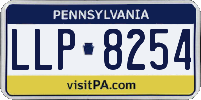PA license plate LLP8254