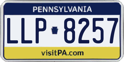 PA license plate LLP8257