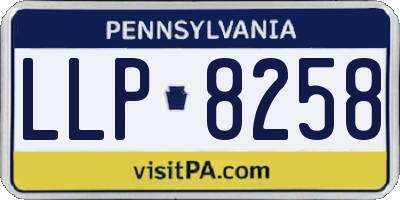 PA license plate LLP8258