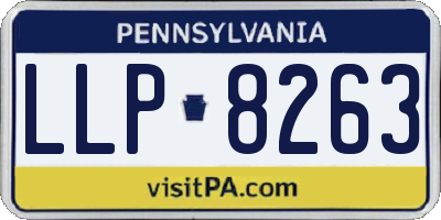 PA license plate LLP8263