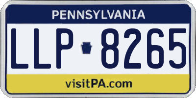 PA license plate LLP8265