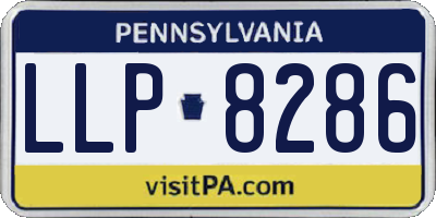 PA license plate LLP8286