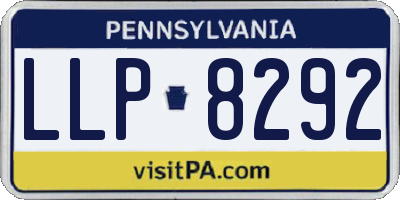 PA license plate LLP8292