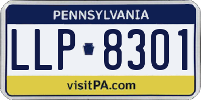 PA license plate LLP8301