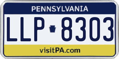 PA license plate LLP8303