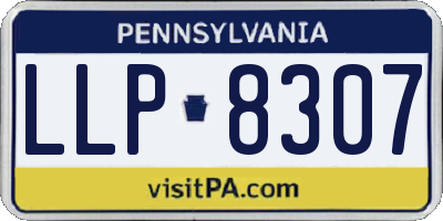 PA license plate LLP8307