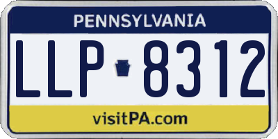 PA license plate LLP8312