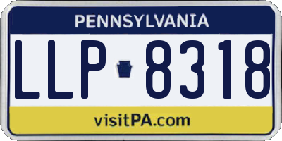 PA license plate LLP8318