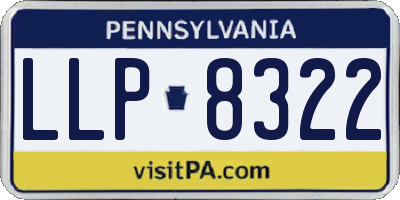 PA license plate LLP8322