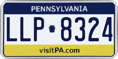 PA license plate LLP8324