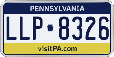 PA license plate LLP8326