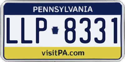 PA license plate LLP8331