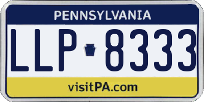 PA license plate LLP8333