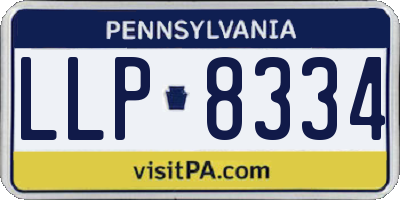 PA license plate LLP8334