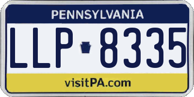 PA license plate LLP8335