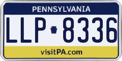 PA license plate LLP8336