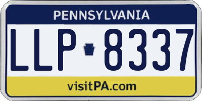 PA license plate LLP8337