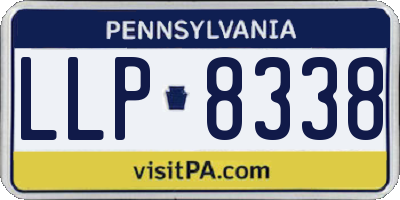 PA license plate LLP8338
