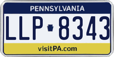 PA license plate LLP8343