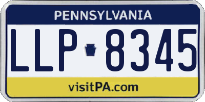 PA license plate LLP8345