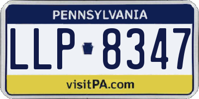 PA license plate LLP8347