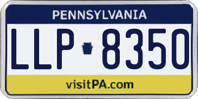 PA license plate LLP8350