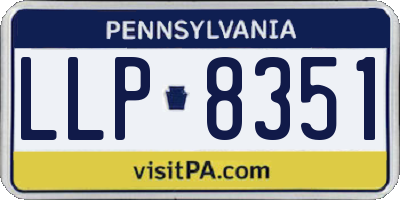 PA license plate LLP8351