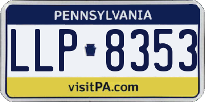 PA license plate LLP8353