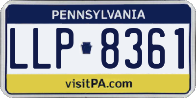 PA license plate LLP8361