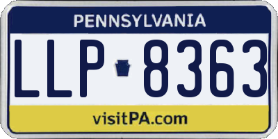 PA license plate LLP8363
