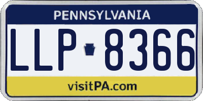 PA license plate LLP8366