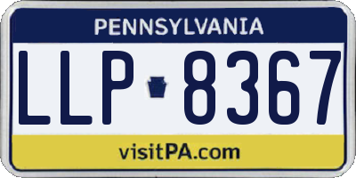 PA license plate LLP8367