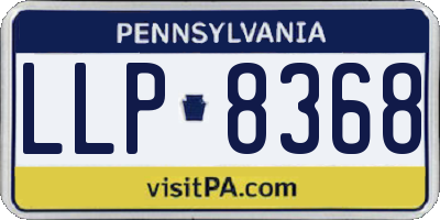 PA license plate LLP8368