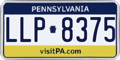 PA license plate LLP8375