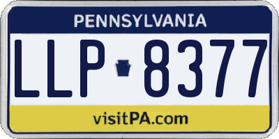 PA license plate LLP8377
