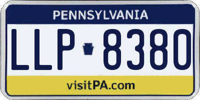 PA license plate LLP8380