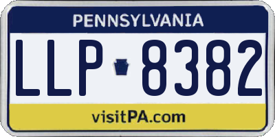 PA license plate LLP8382