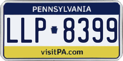 PA license plate LLP8399