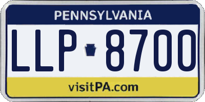 PA license plate LLP8700