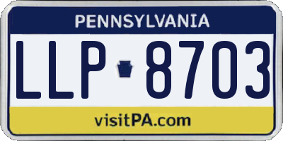 PA license plate LLP8703