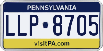 PA license plate LLP8705