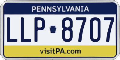 PA license plate LLP8707