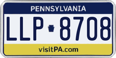 PA license plate LLP8708