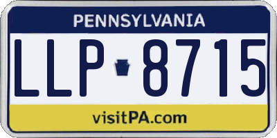 PA license plate LLP8715