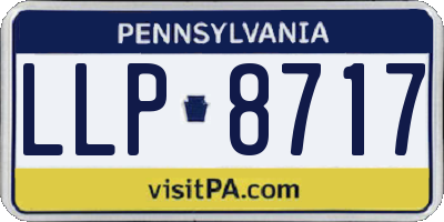 PA license plate LLP8717