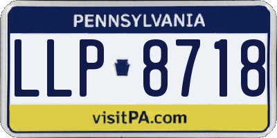PA license plate LLP8718
