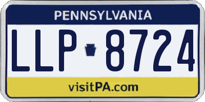 PA license plate LLP8724
