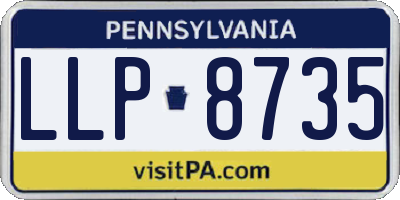 PA license plate LLP8735